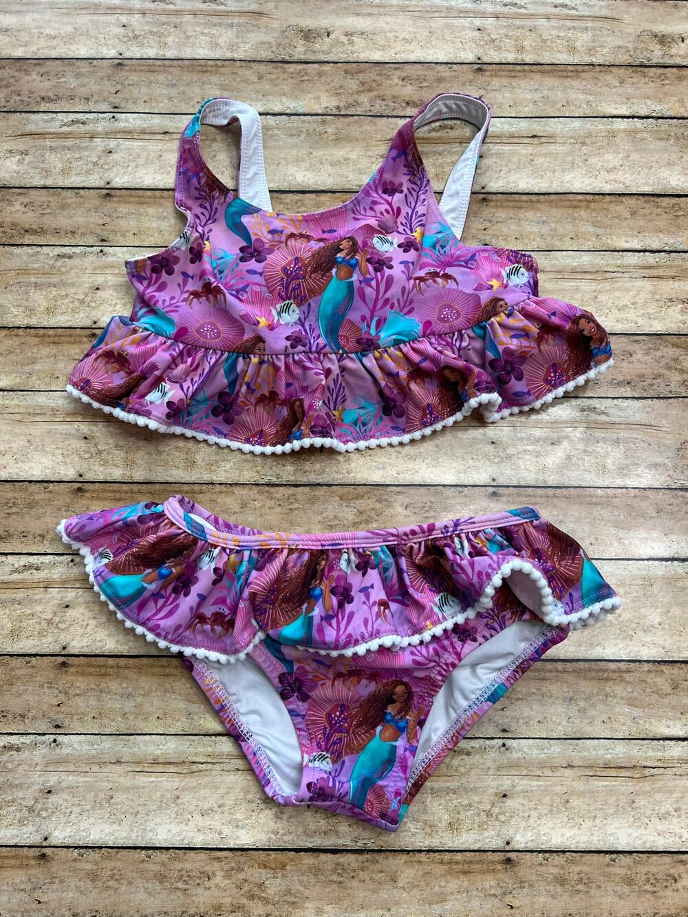 Posh Peanut x Disney Little Mermaid Ariel Live Action Ruffled Bikini Size 4T